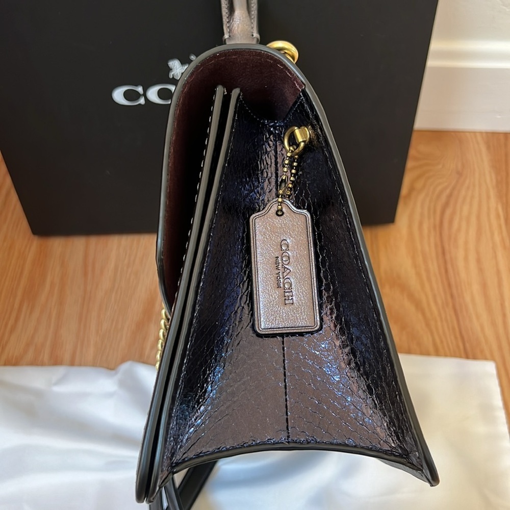 NWT! Coach top handle with butterfly turn lock crossbody. - Picture 6 of 12